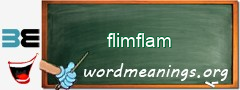 WordMeaning blackboard for flimflam